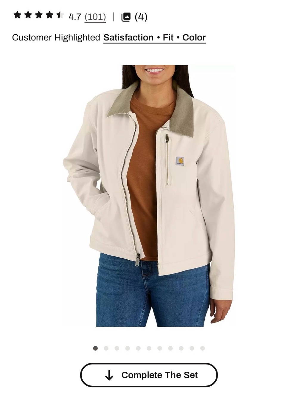 Carhartt Women's Loose Fit Detroit Jacket - Natural